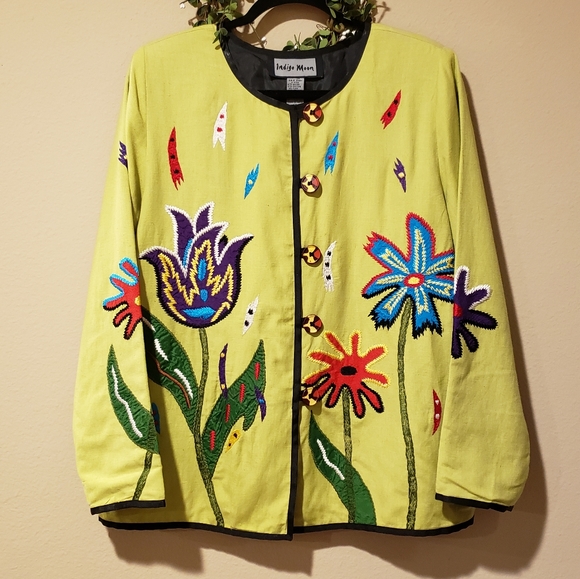 indigo moon Jackets & Blazers - INDIGO MOON Women's Flower Jacket - Size S